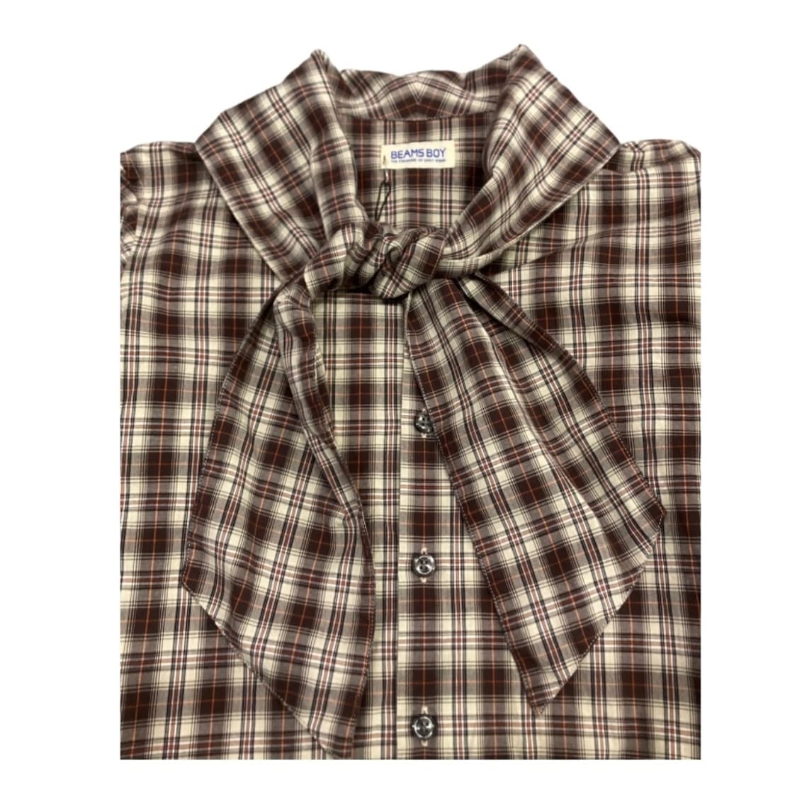 BEAMS BOY ascot collar short sleeve shir 상품이미지4