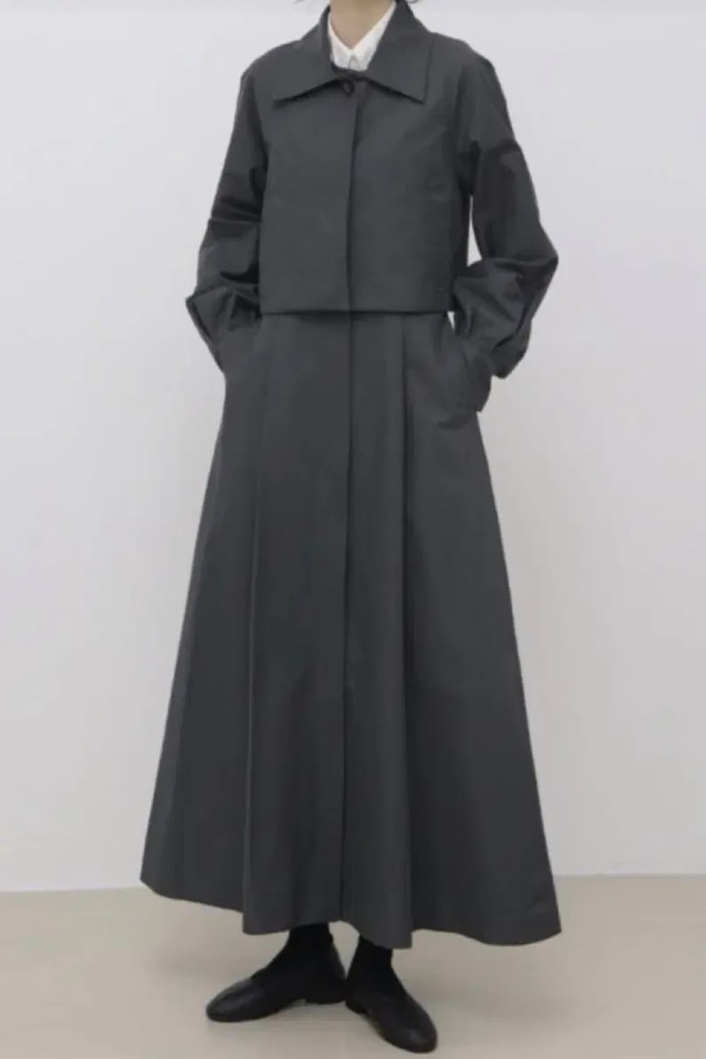 트리밍버드 steady 3way trench 블루그레이 상품이미지1