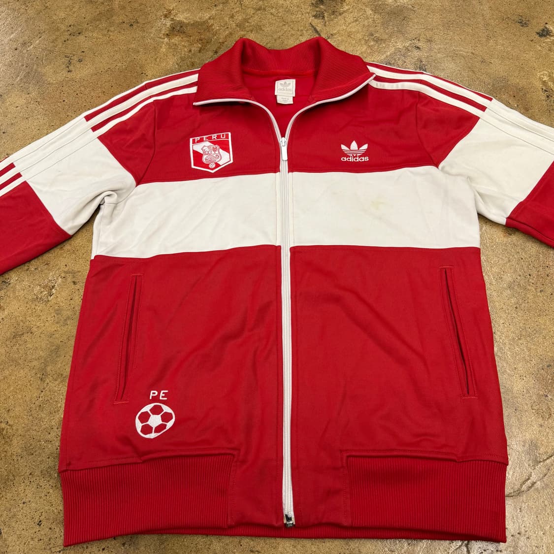 아디다스 레드 페루 져지 트랙탑 100 상품이미지3