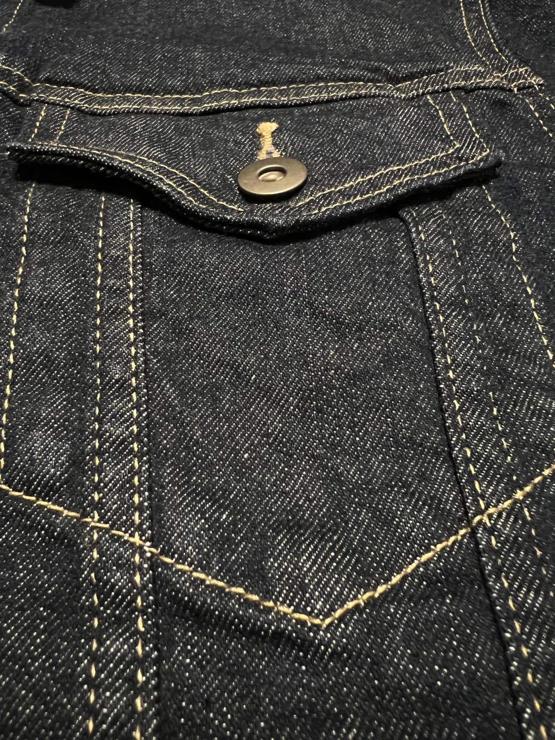 유니클로 U 셀비지 데님 트러커 자켓 / 인디고 / L (미착용) 상품이미지5