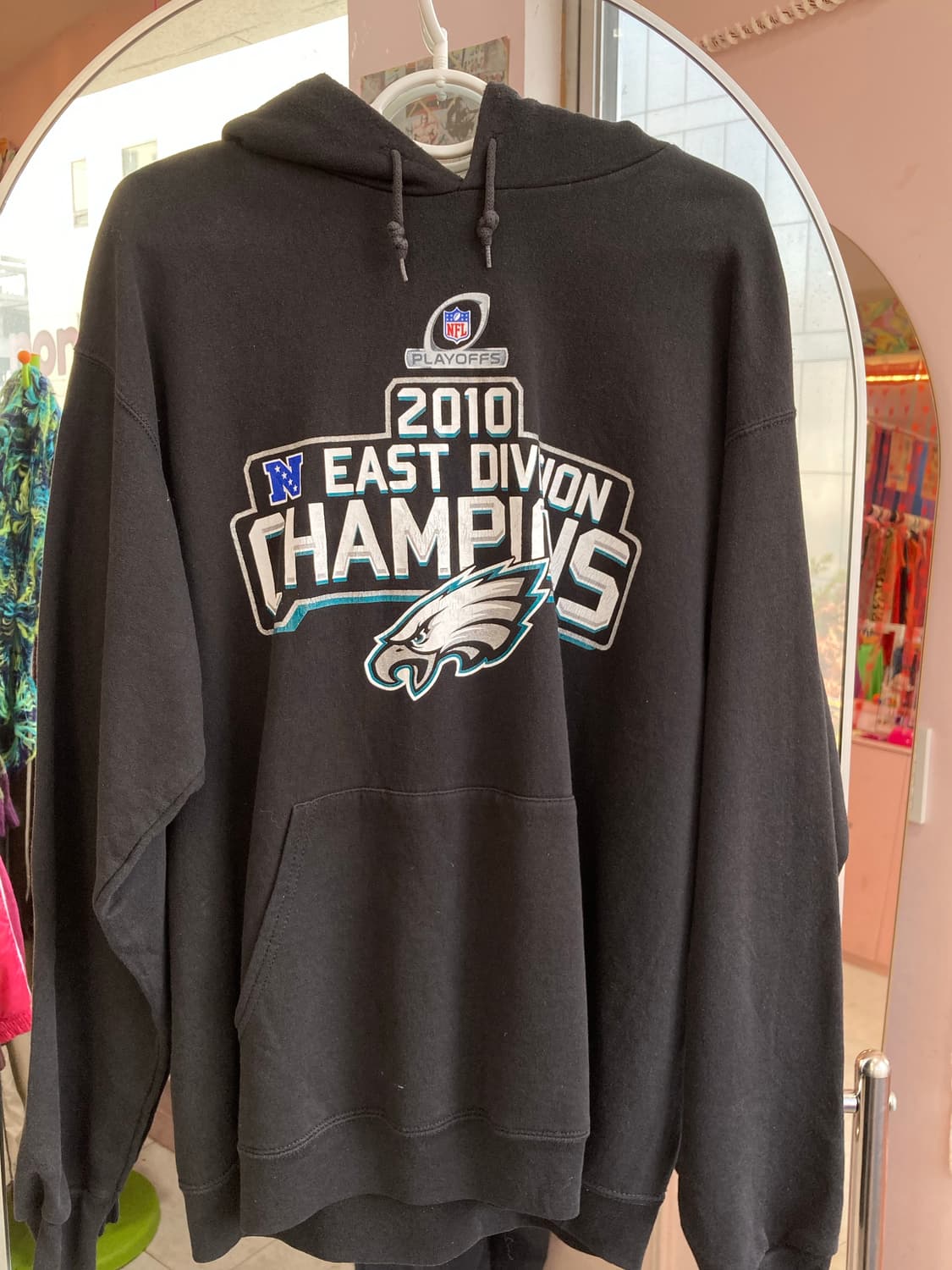 NFL 블랙 프린트 후드 티셔츠 상품이미지2