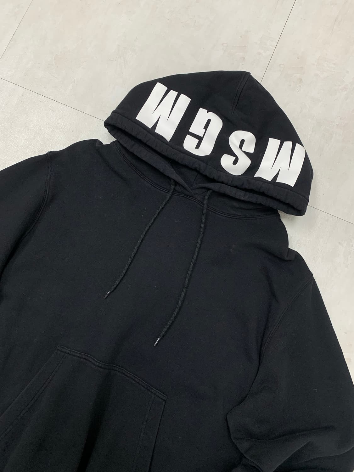 msgm 로고 블랙 후드티 #385 상품이미지2