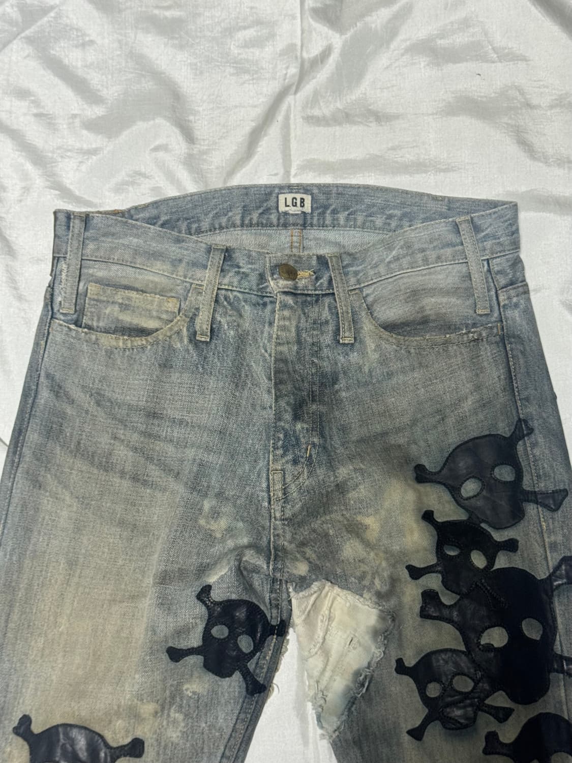 LGB Crazy Wolf Skull Patch Jeans 상품이미지4
