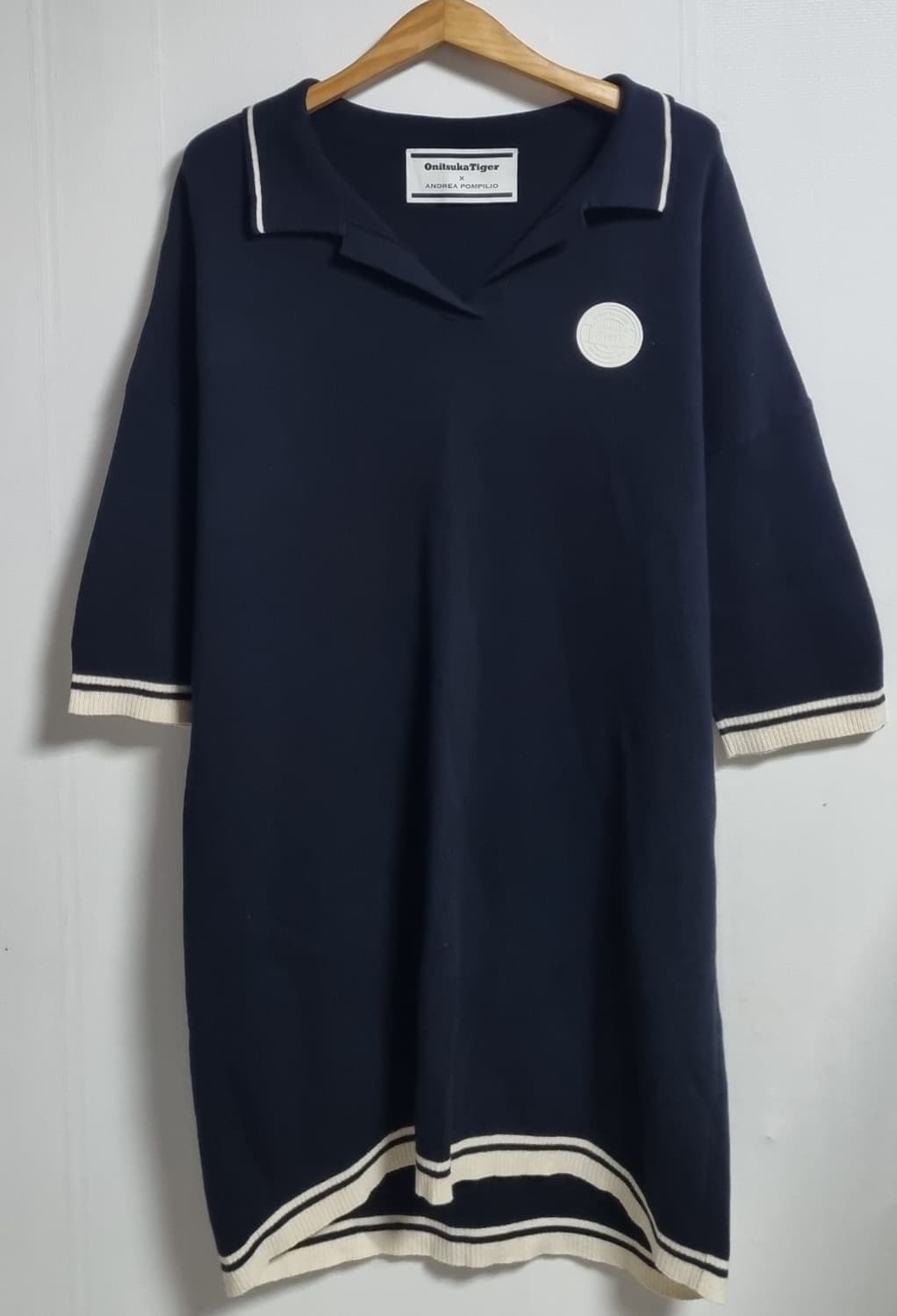 오버핏 M ) 오니츠카타이거 X 안드레아폼필리오 블랙 니트 원피스 상품이미지1