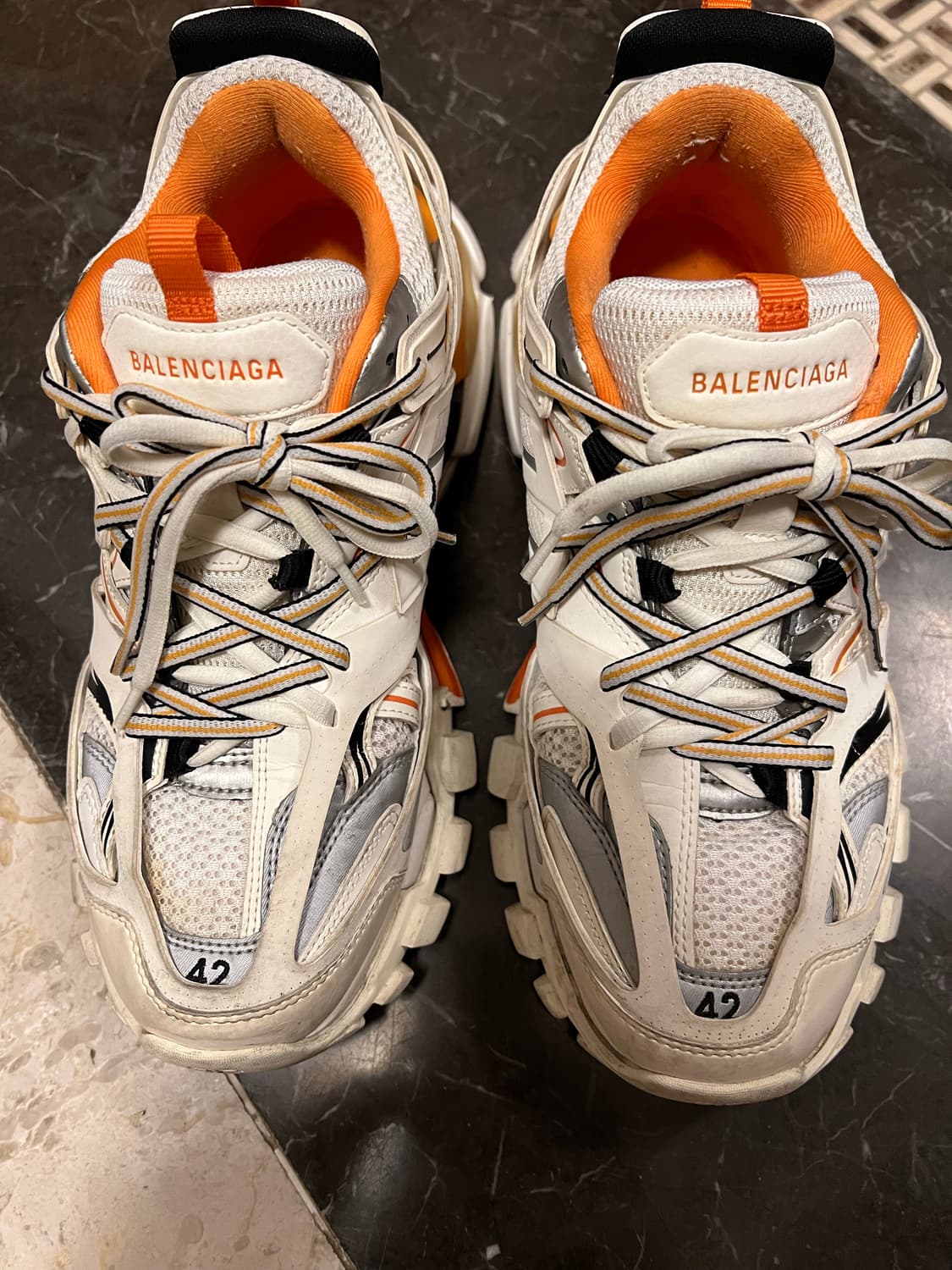 [42]발렌시아가 트랙 흰주 화이트오렌지 42사이즈 상품이미지1