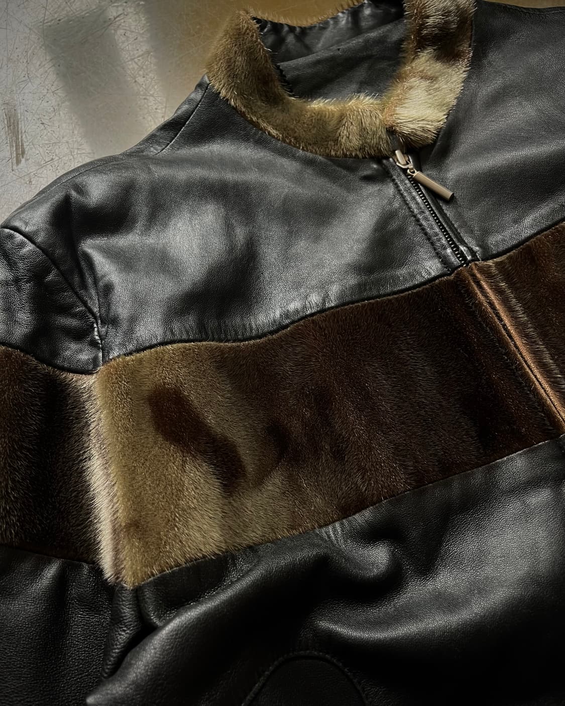 Real Seal Fur & Lambskin Bomber Jacket 상품이미지5