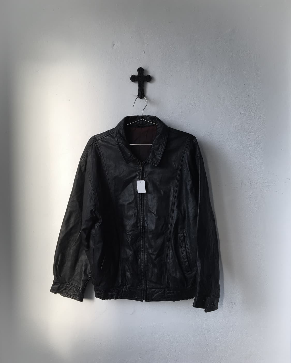 Leather bomber jacket 상품이미지2