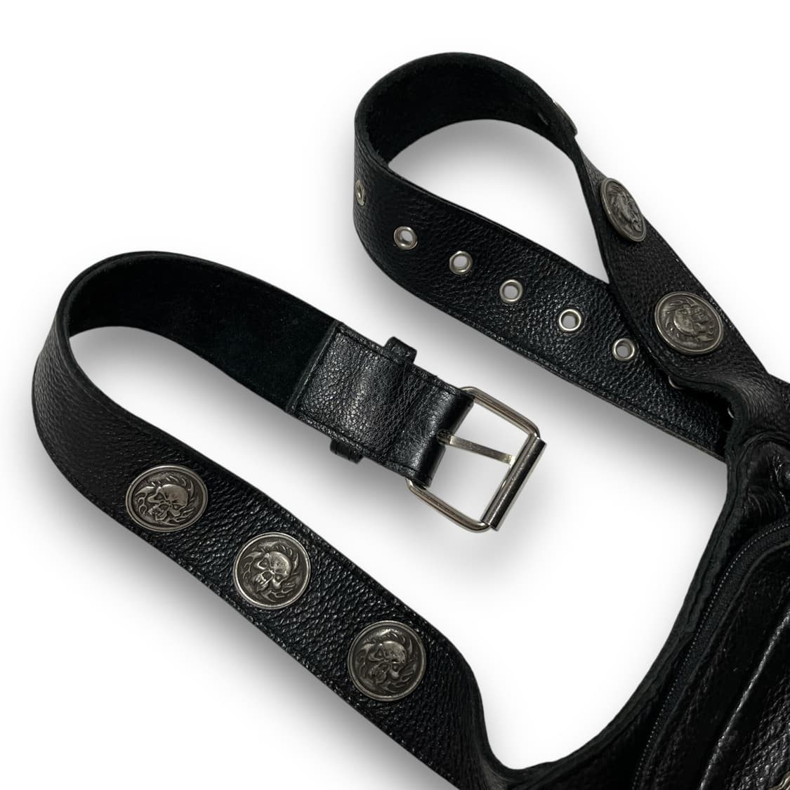 Biker Eagle Skull Stud Dark Belt 상품이미지5