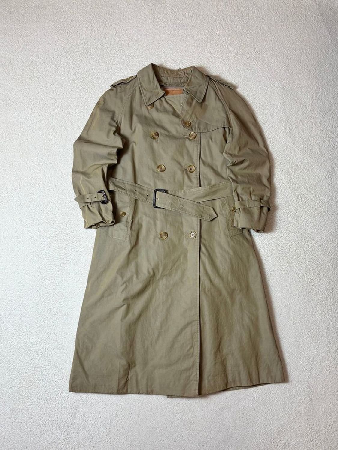 버버리 90's 재팬 벨티드 견장 롱 트렌치 코트 PN7566 상품이미지1