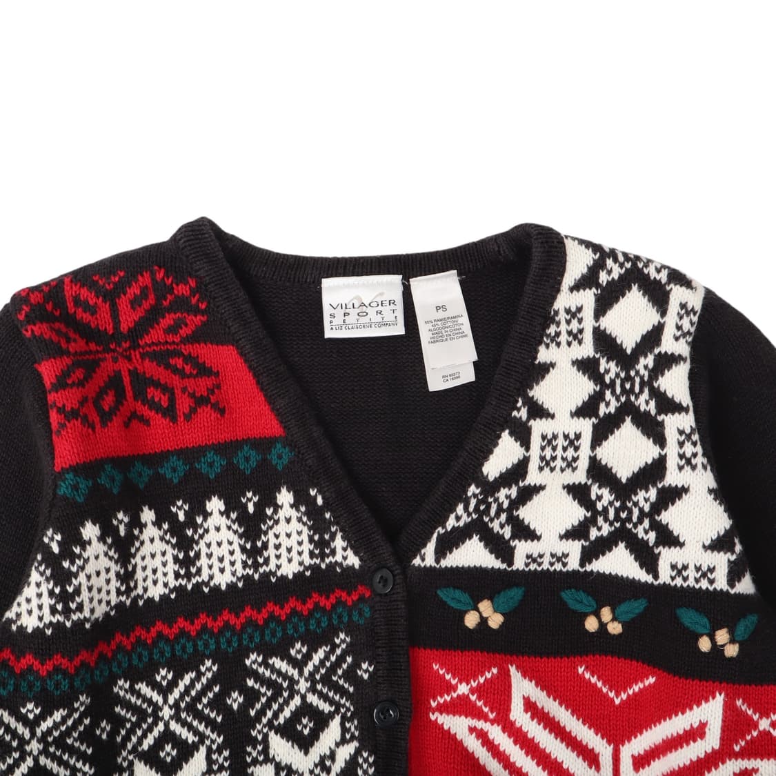 Vtg 스노우플레이크 니트 가디건 상품이미지2