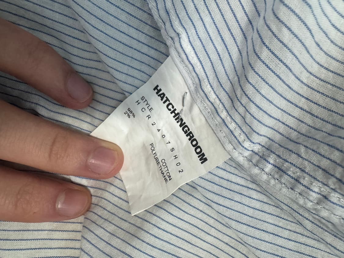 [2] 해칭룸 클래식 셔츠 스트라이프 화이트/블루 상품이미지5