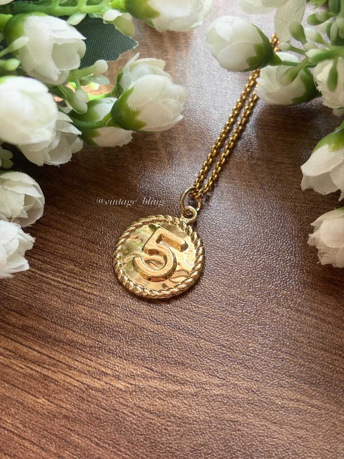 샤넬 No.5 코인 골드 목걸이 상품이미지2