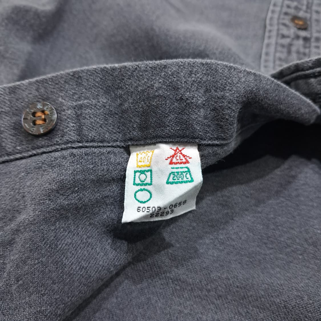 CL870 L 리바이스 90s 한국판 오렌지탭 블랙 데님셔츠남방 상품이미지8