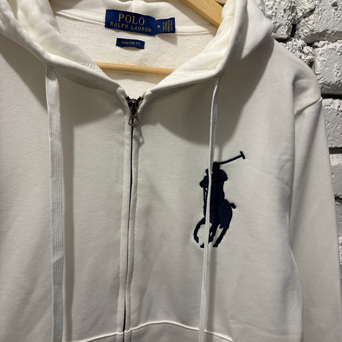 폴로 빅포니3 화이트 후드집업 상품이미지5