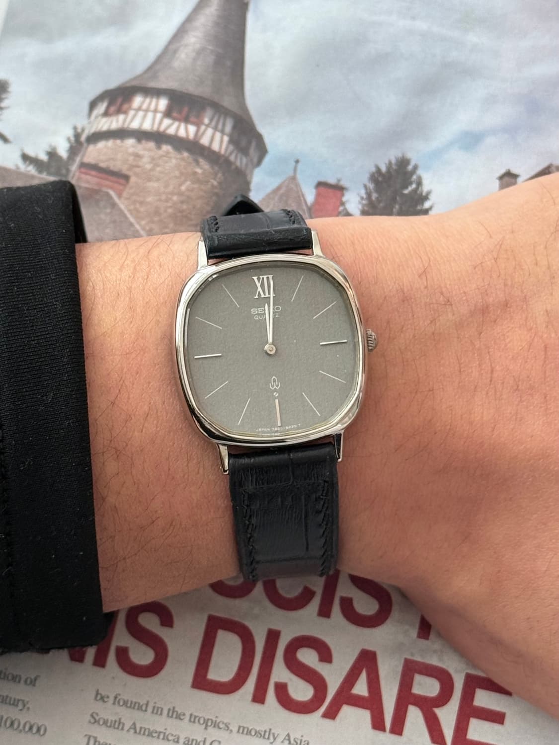 Seiko 세이코 차콜 그레이 탱크 Quartz  상품이미지6