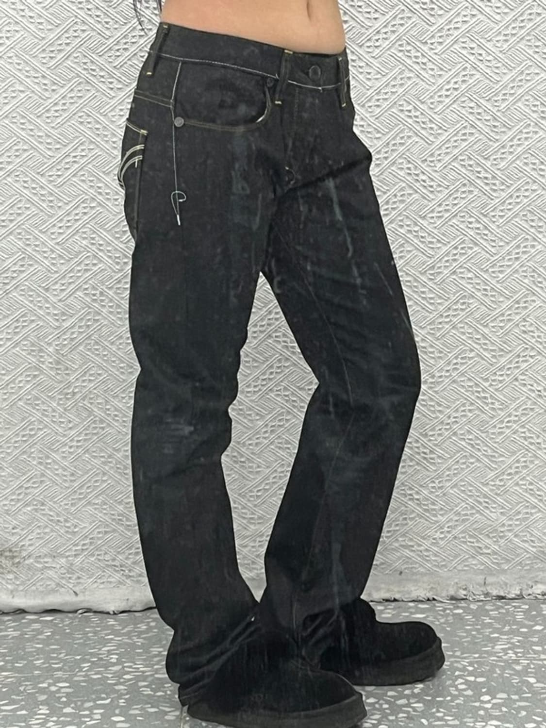 본 더치 올드스쿨 스트릿 키치 Y2K 데님 팬츠 30인치 C06836 상품이미지2