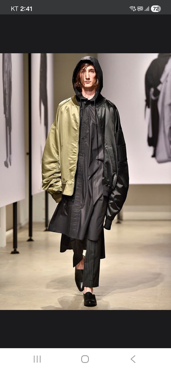 준지 18ss 컬렉션 레이어드 마원 카키 50사이즈 상품이미지1