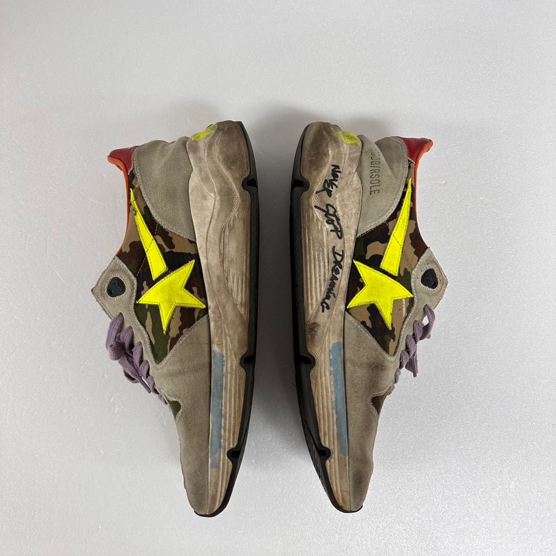골든구스 러닝 카모 스니커즈 형광 스타 빈티지 41사이즈 상품이미지6