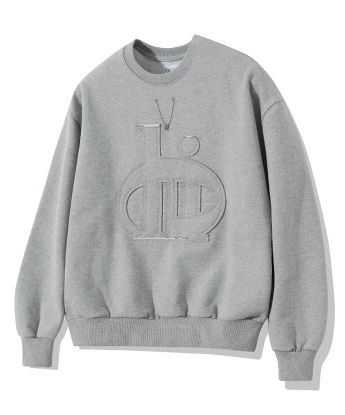 HEIM 헤임 아일렛 빅 로고 스웨트셔츠 멜란지그레이 M 상품이미지1