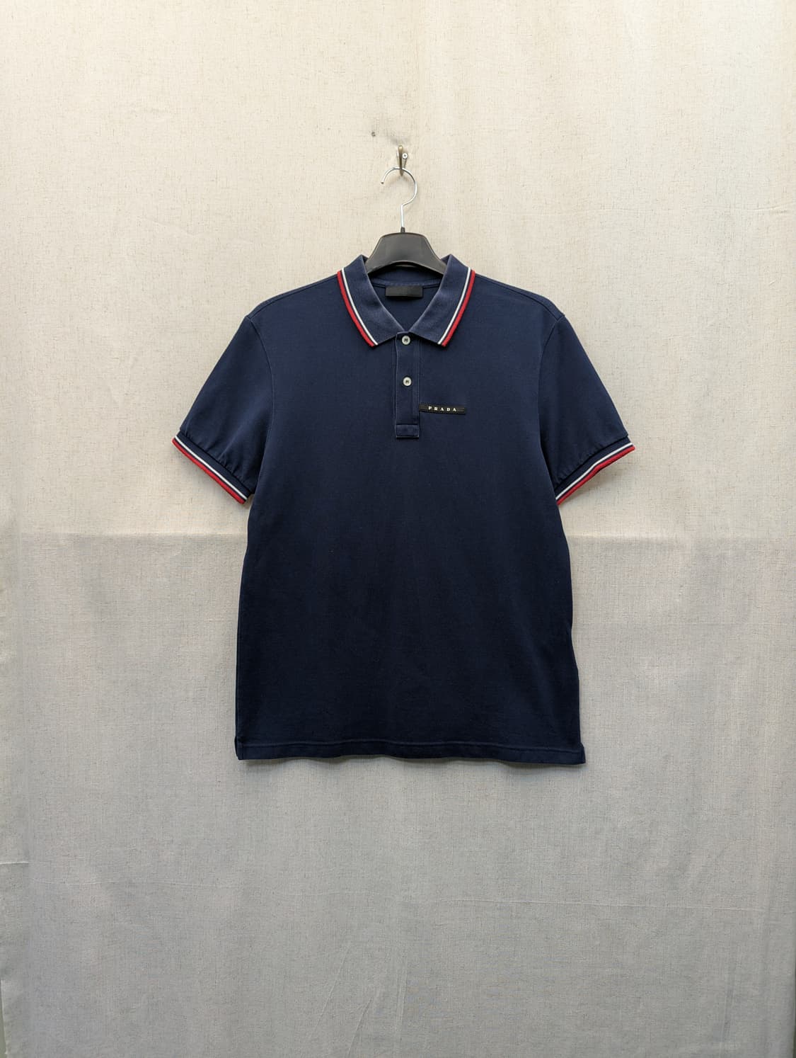 프라다 네이비 반팔 카라티 상품이미지1