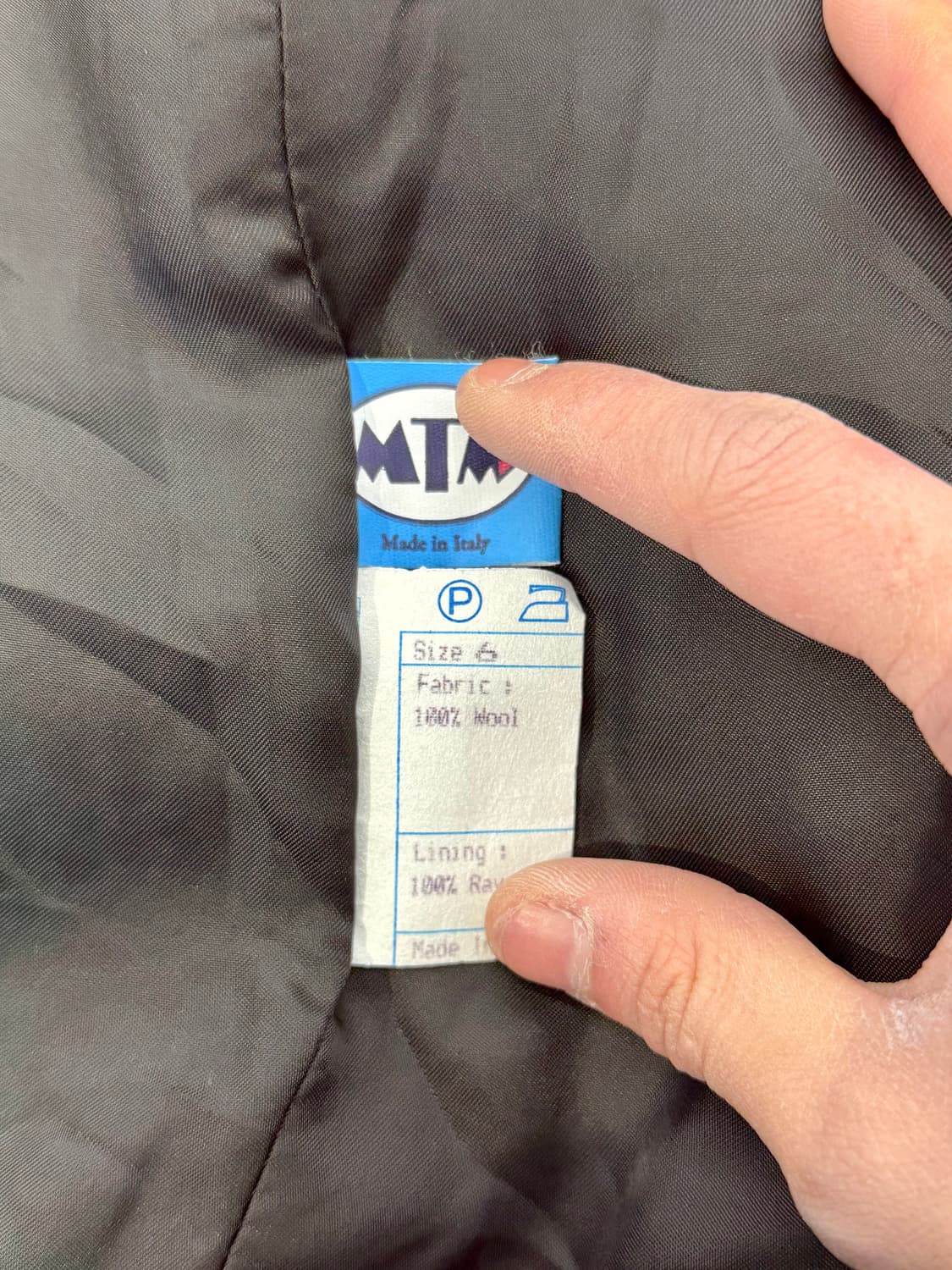 로델 이태리 차콜 그레이 히든 버튼 로브 롱 울 코트 상품이미지8