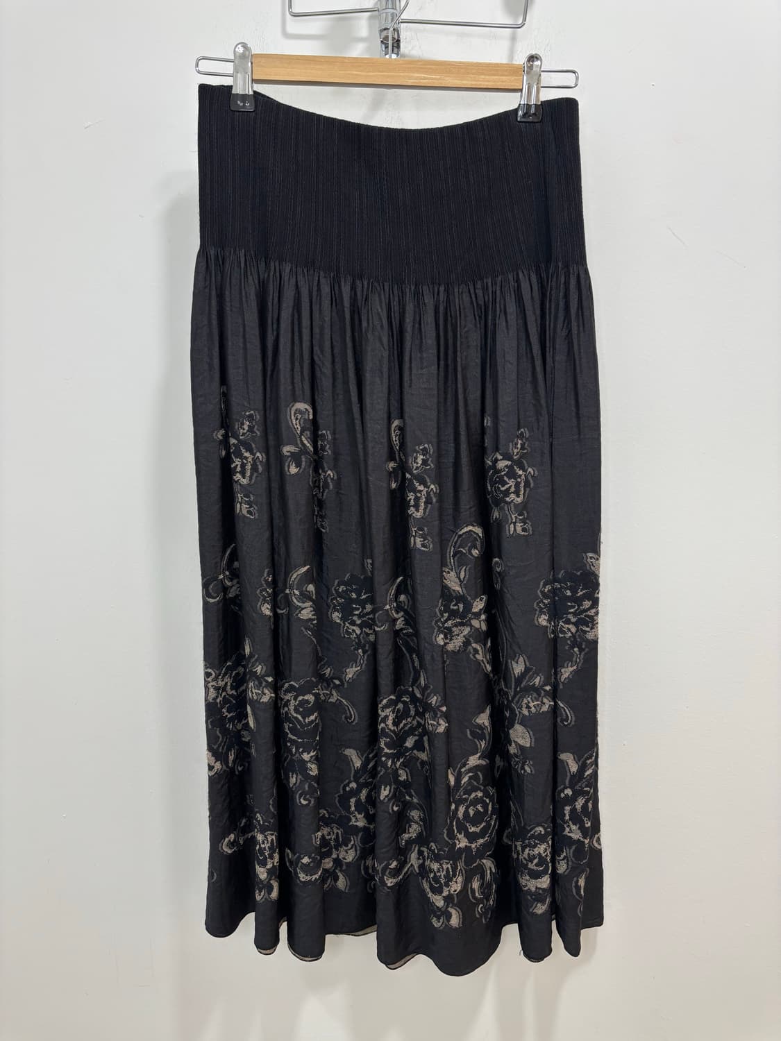 Takeo Nishida 일본 빈티지 장미 링클 스커트 치마 상품이미지1