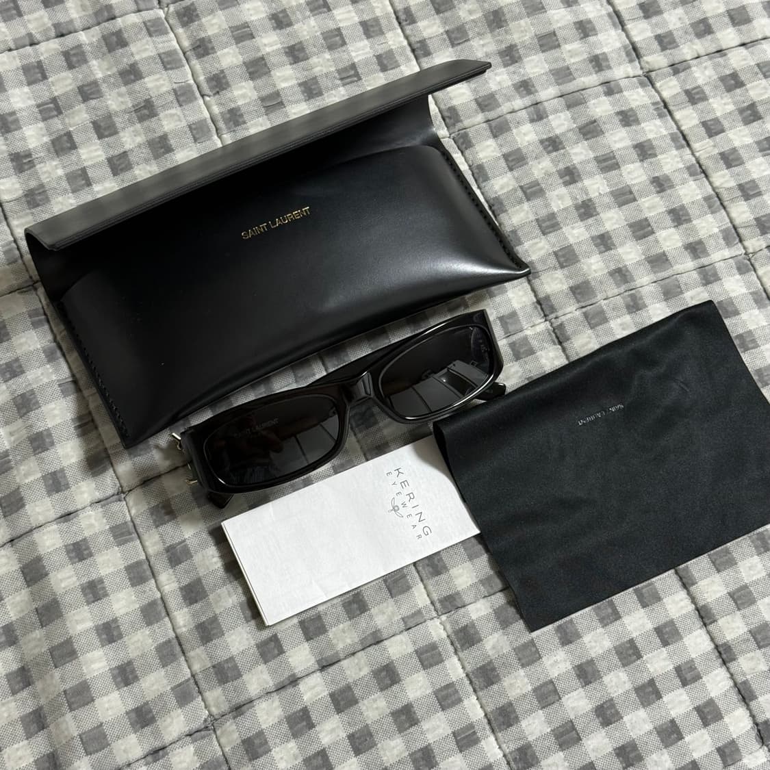 (OS) 생로랑 ysl 로고 렉 탱글 선글라스 블랙 상품이미지7