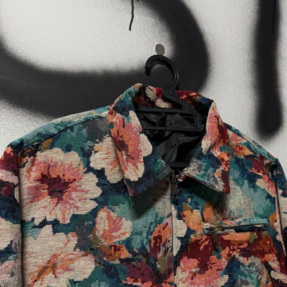 VTG 빈티지 플라워 자카드 패턴 집업 자켓 상품이미지3