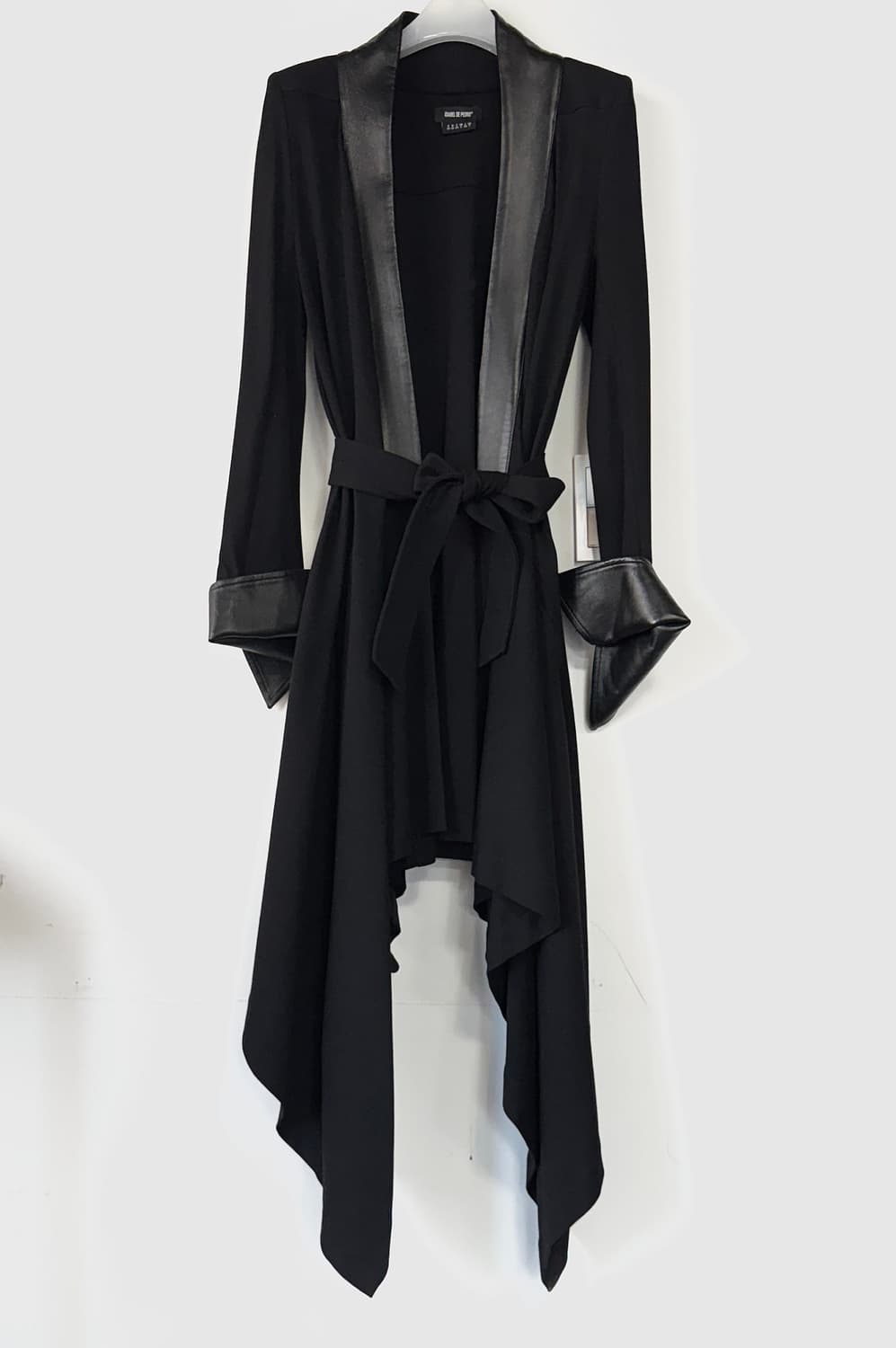 ISABEL DE PEDRO 레더 블록 롱 가디건 상품이미지4