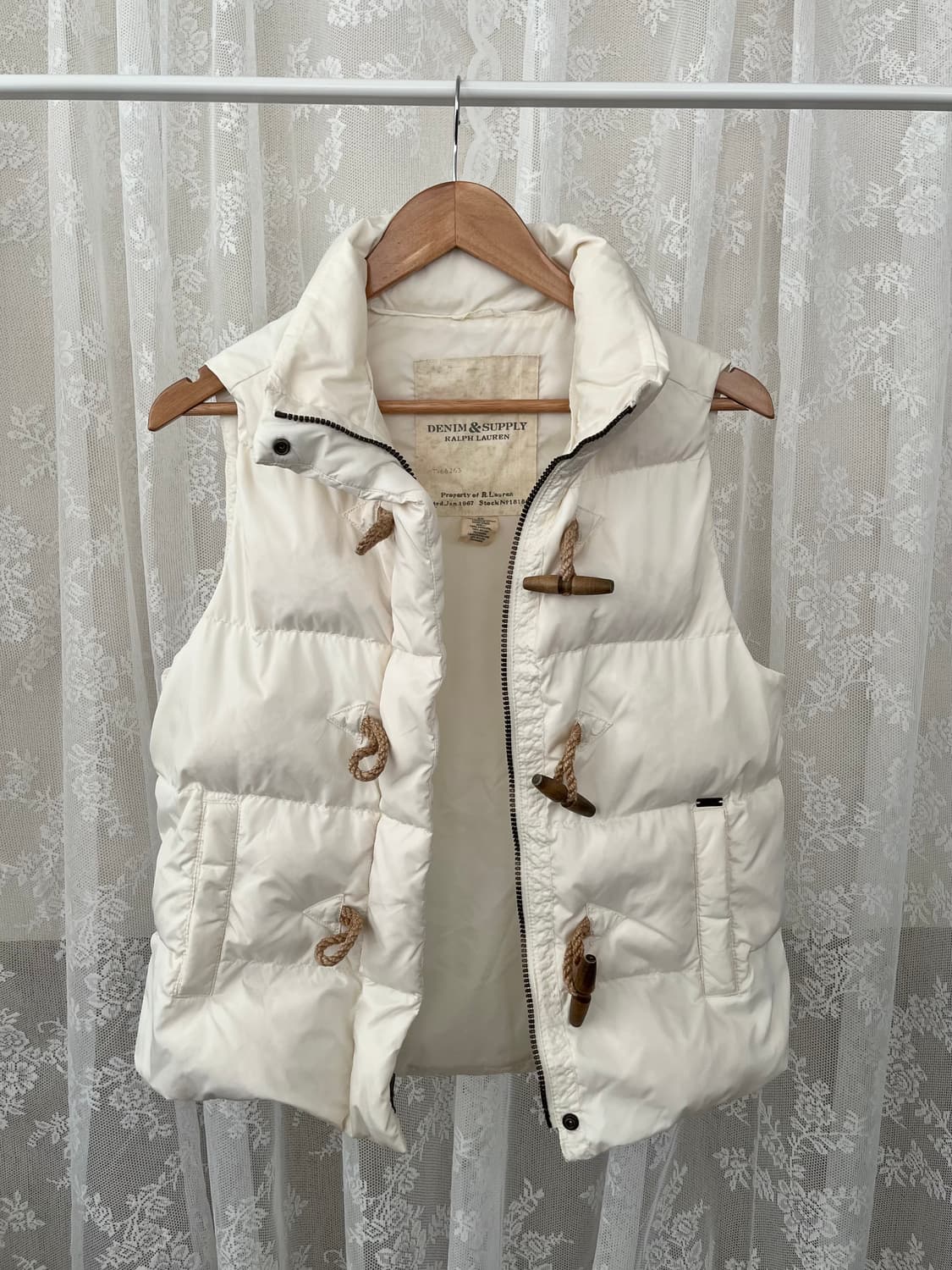 S) 폴로 랄프로렌 덕다운 패딩조끼 아이보리 상품이미지3