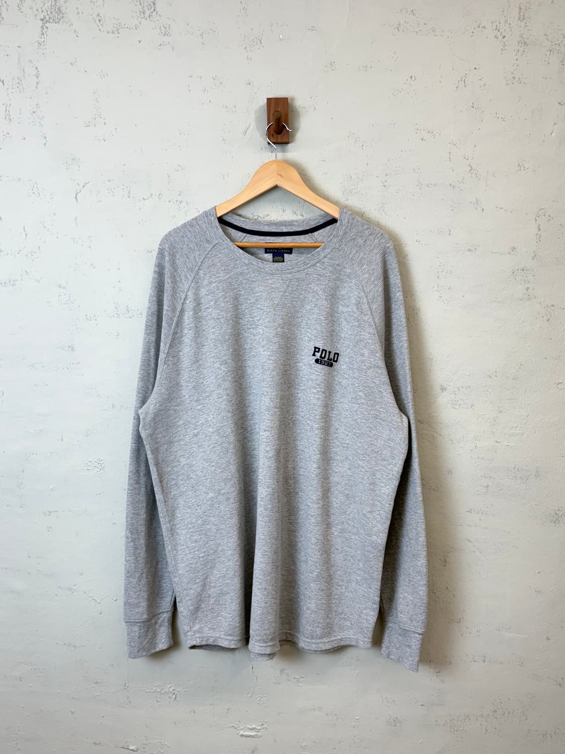 폴로랄프로렌 스펠 로고 와플 니트 그레이 상품이미지1