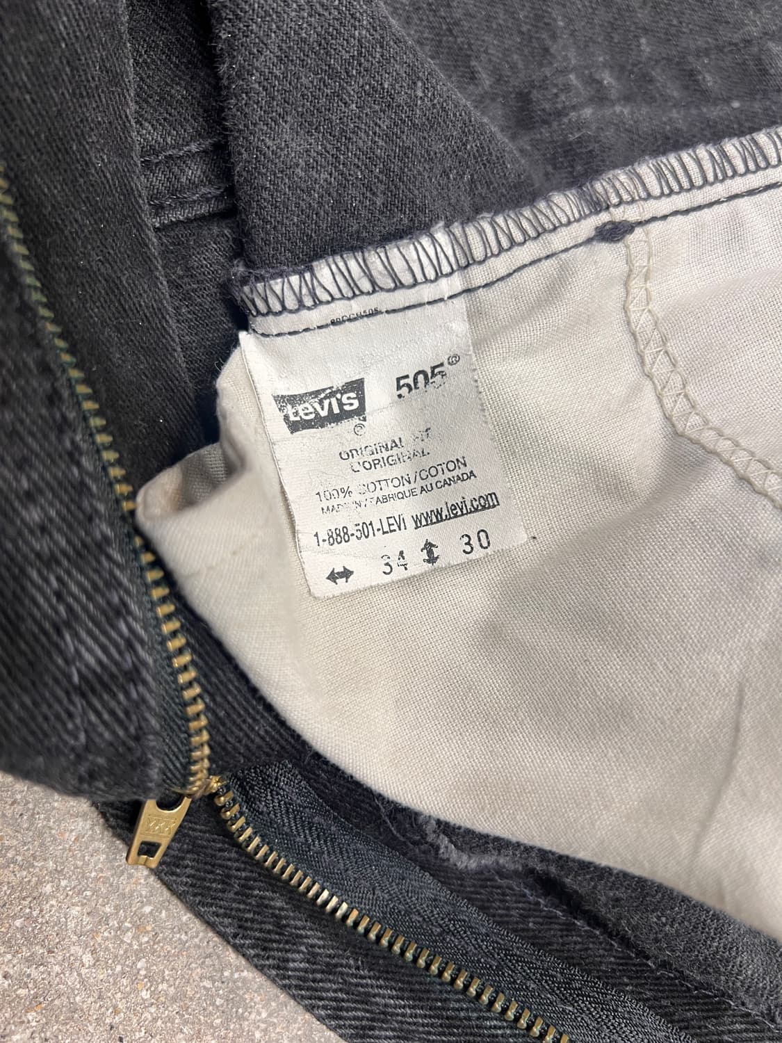 00‘s 리바이스505 캐나다 커스텀 블랙진  상품이미지8