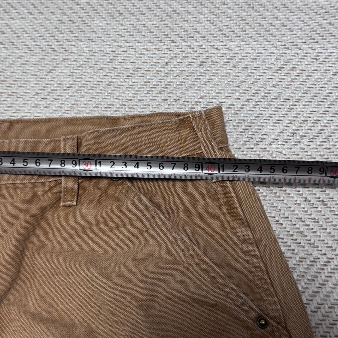 (33X30) 빈티지 칼하트 더블니 B136 BRN 워크팬츠 탄 상품이미지8