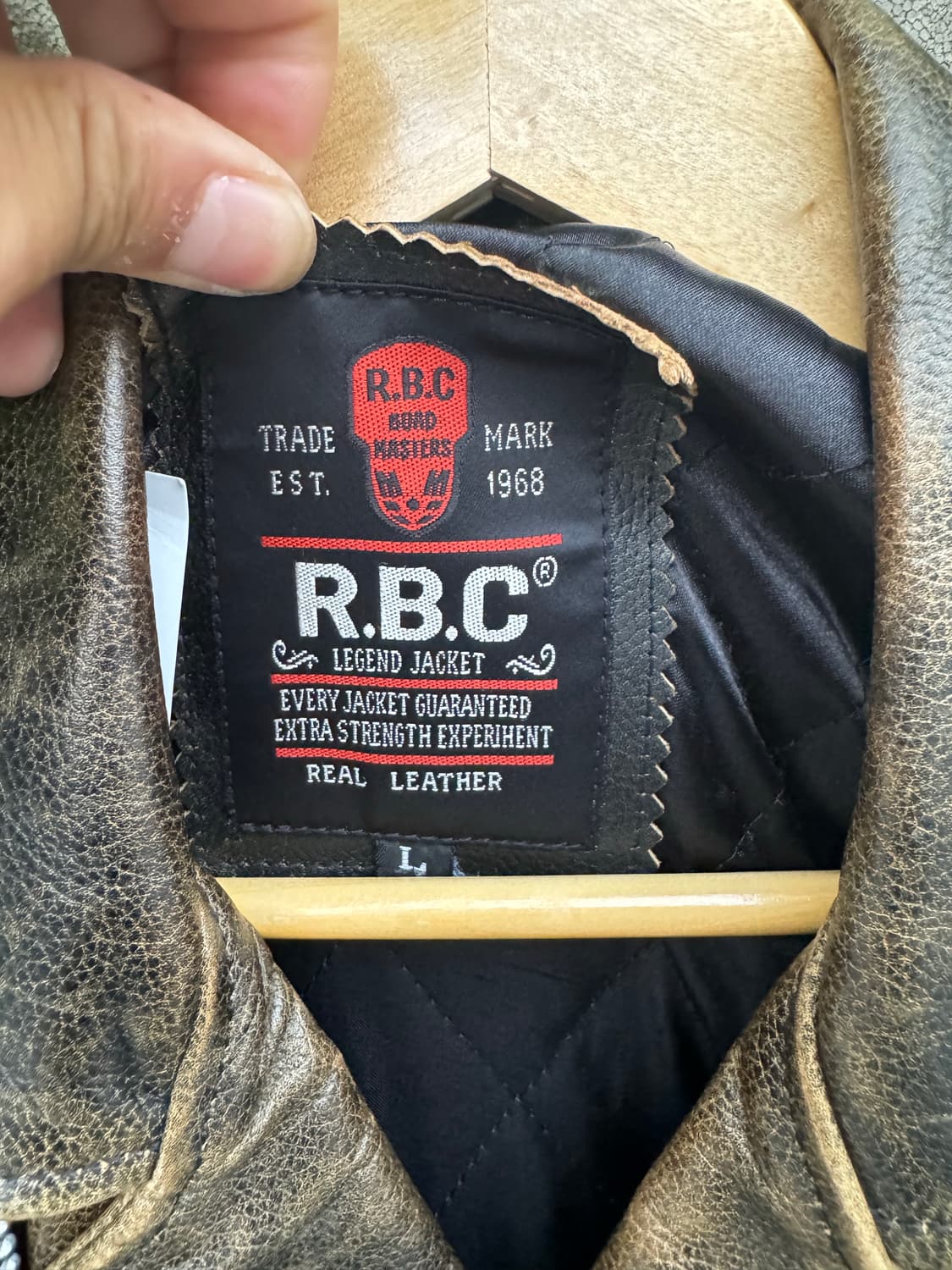 R.B.C rbc 하드 페이딩 빈티지 컨디션 올드 모터사이클 가죽 자켓 상품이미지7