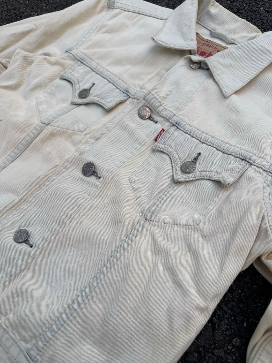 00’s Levi’s 빈티지 70901 크림 데님자켓 상품이미지3