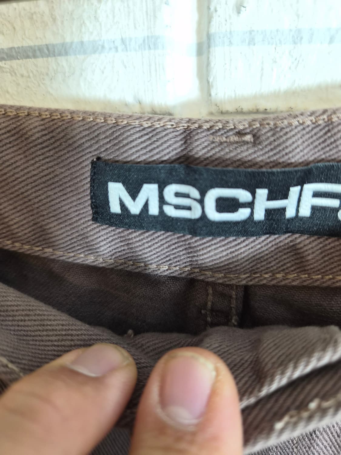 M) 미스치프 롬버스 슬라우치 워시드 진 로즈 브라운 팝니다 상품이미지4