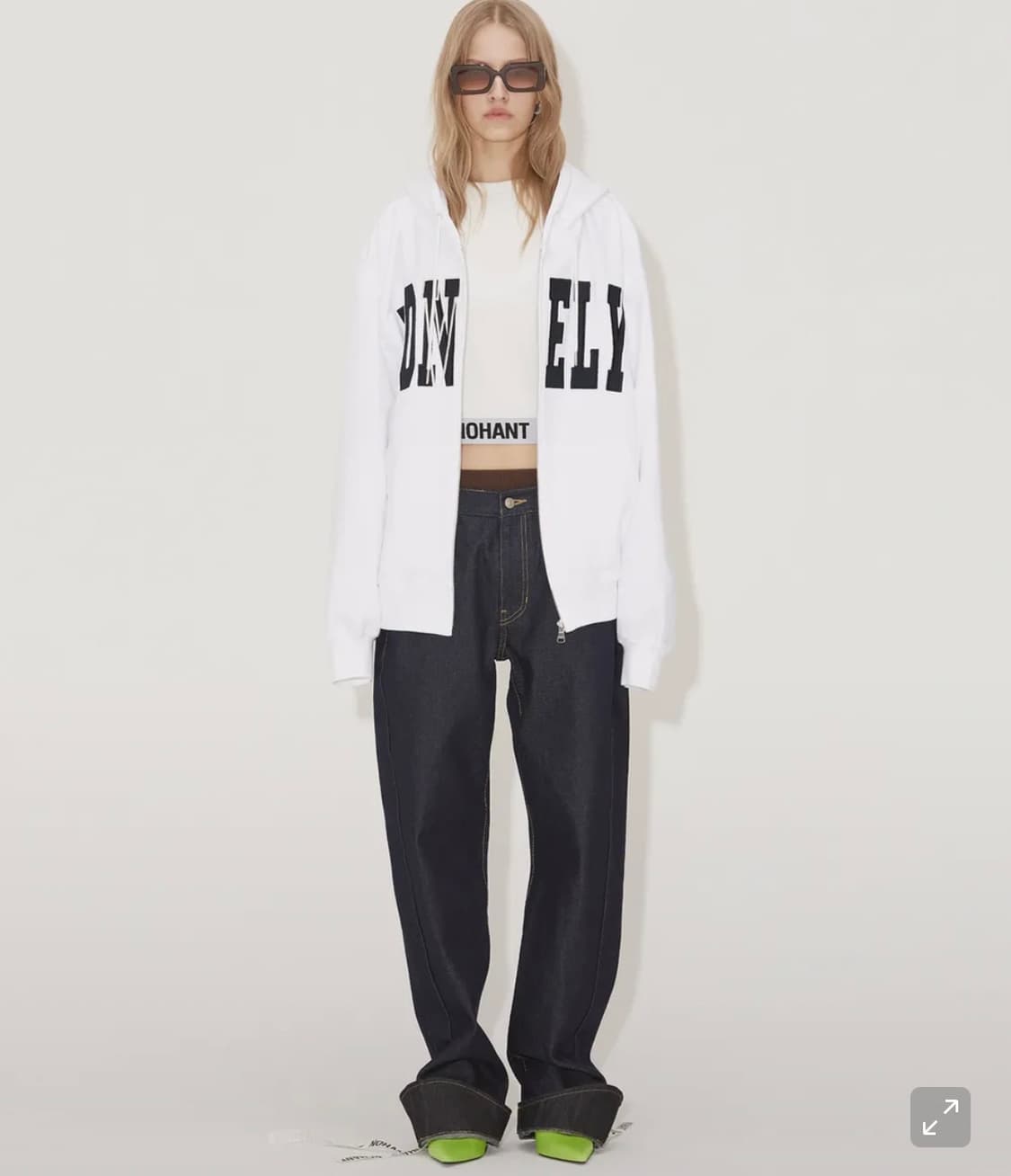 노앙 후드집업 화이트 상품이미지1