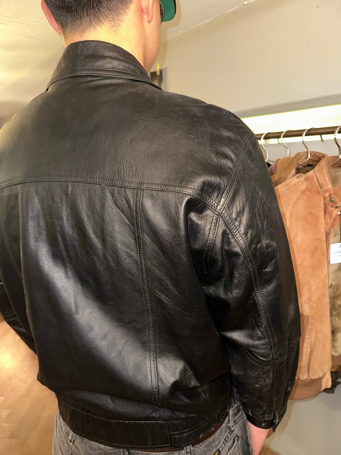 90’s Japanese real-leather bomber jacket 상품이미지9