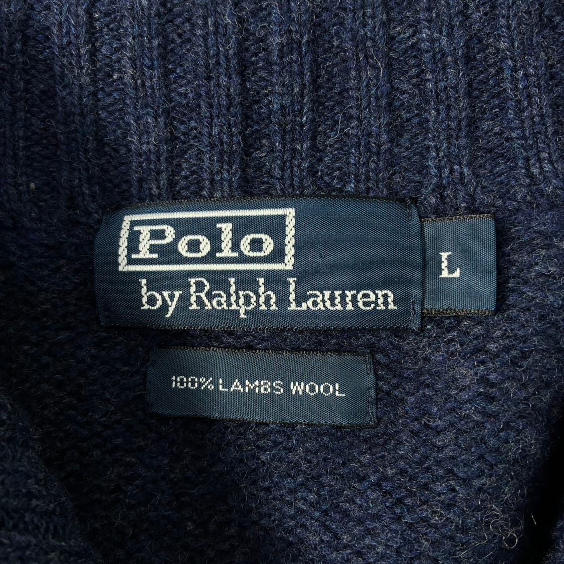 Polo  폴로 랄프로렌 2-way 네이비 램스울 니트 집업  상품이미지5