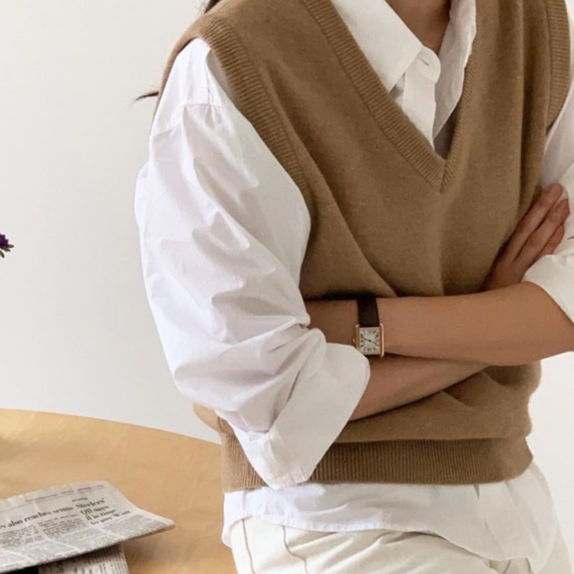 브런치(BRUNCH) 키드모헤어 베스트니트 프리사이즈 새상품 상품이미지4