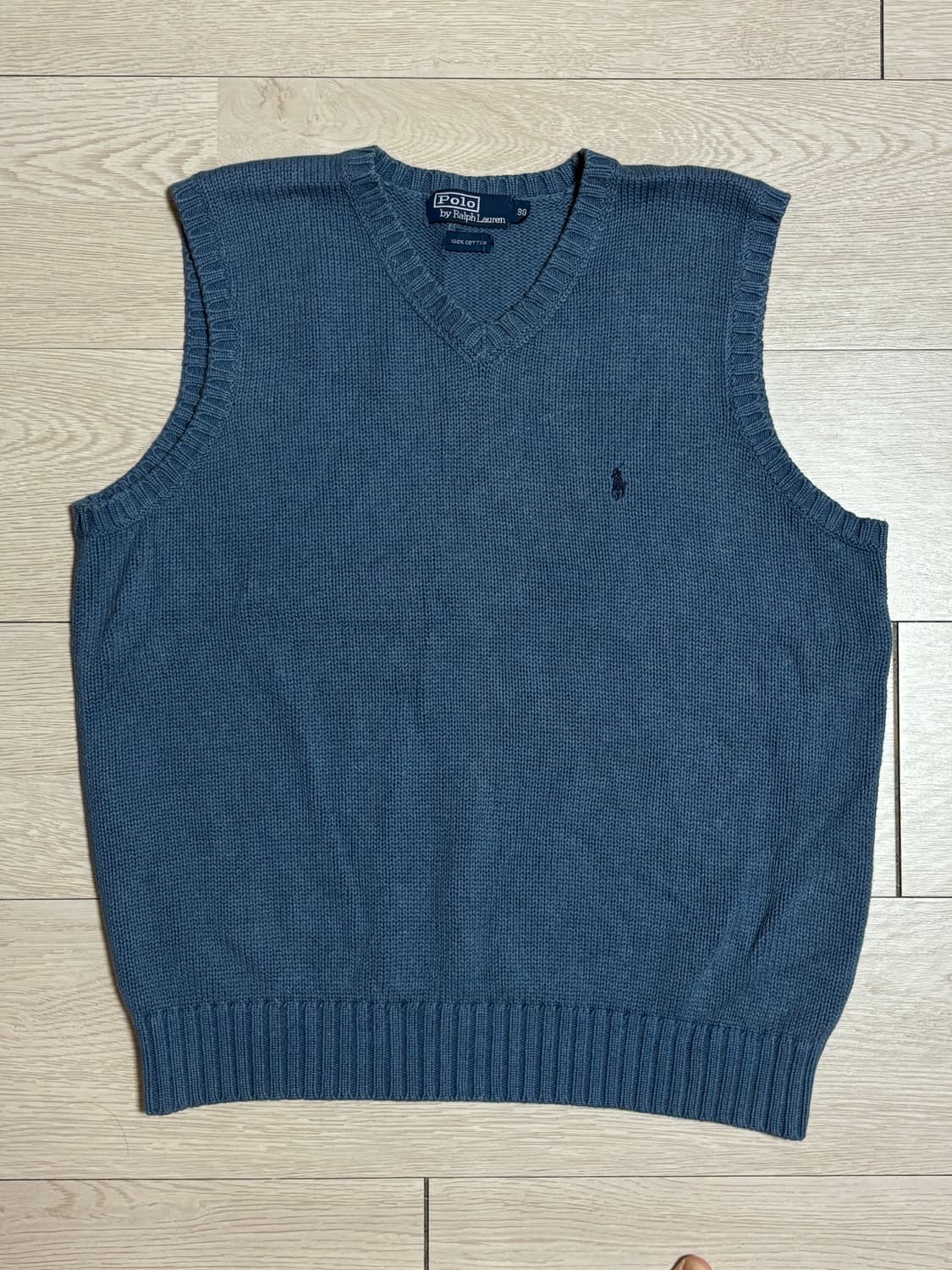 폴로 랄프로렌 블루 니트 조끼 베스트 상품이미지1