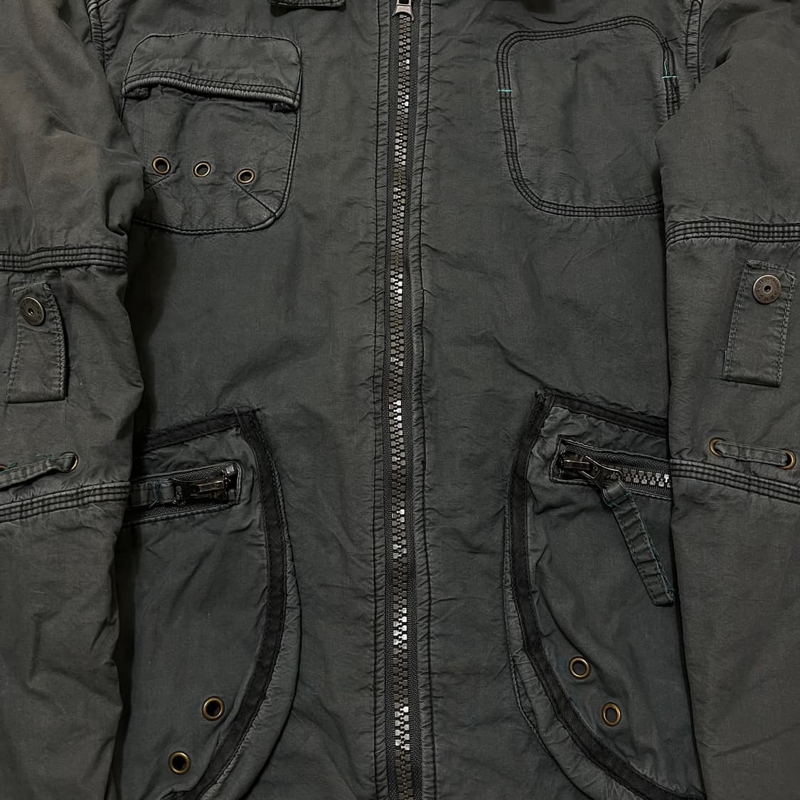 빈티지 포켓 야상 후드자켓 M(95) 상품이미지5