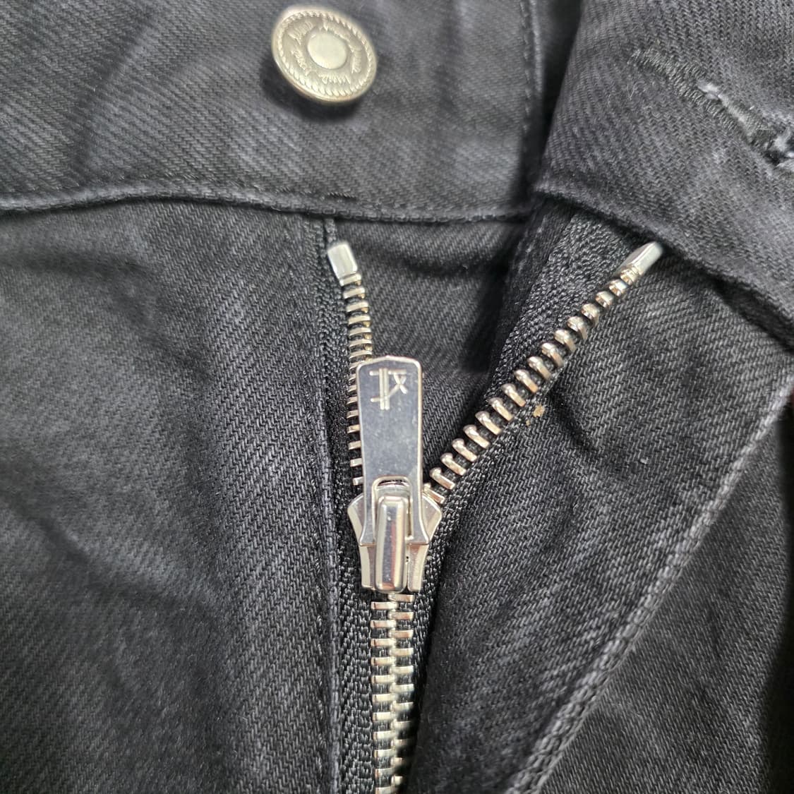 1125 LMOOD 빈티지 블랙 팬츠 48  매트 워싱 데님  데일리 상품이미지5