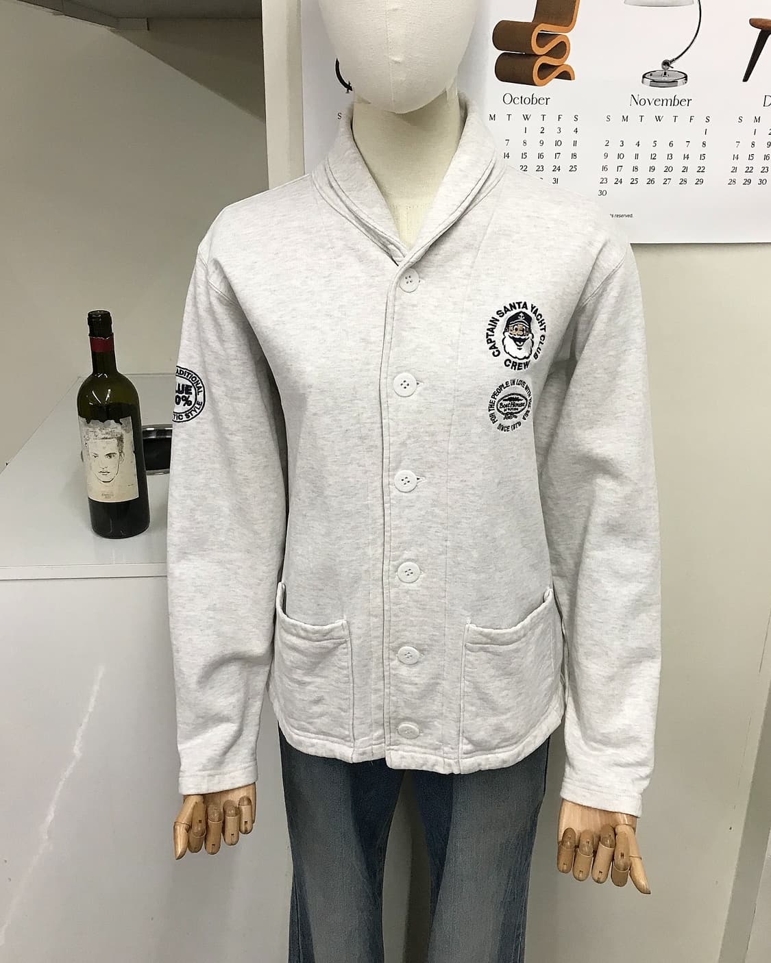 캡틴산타 패치 자수 면 가디건 상품이미지7