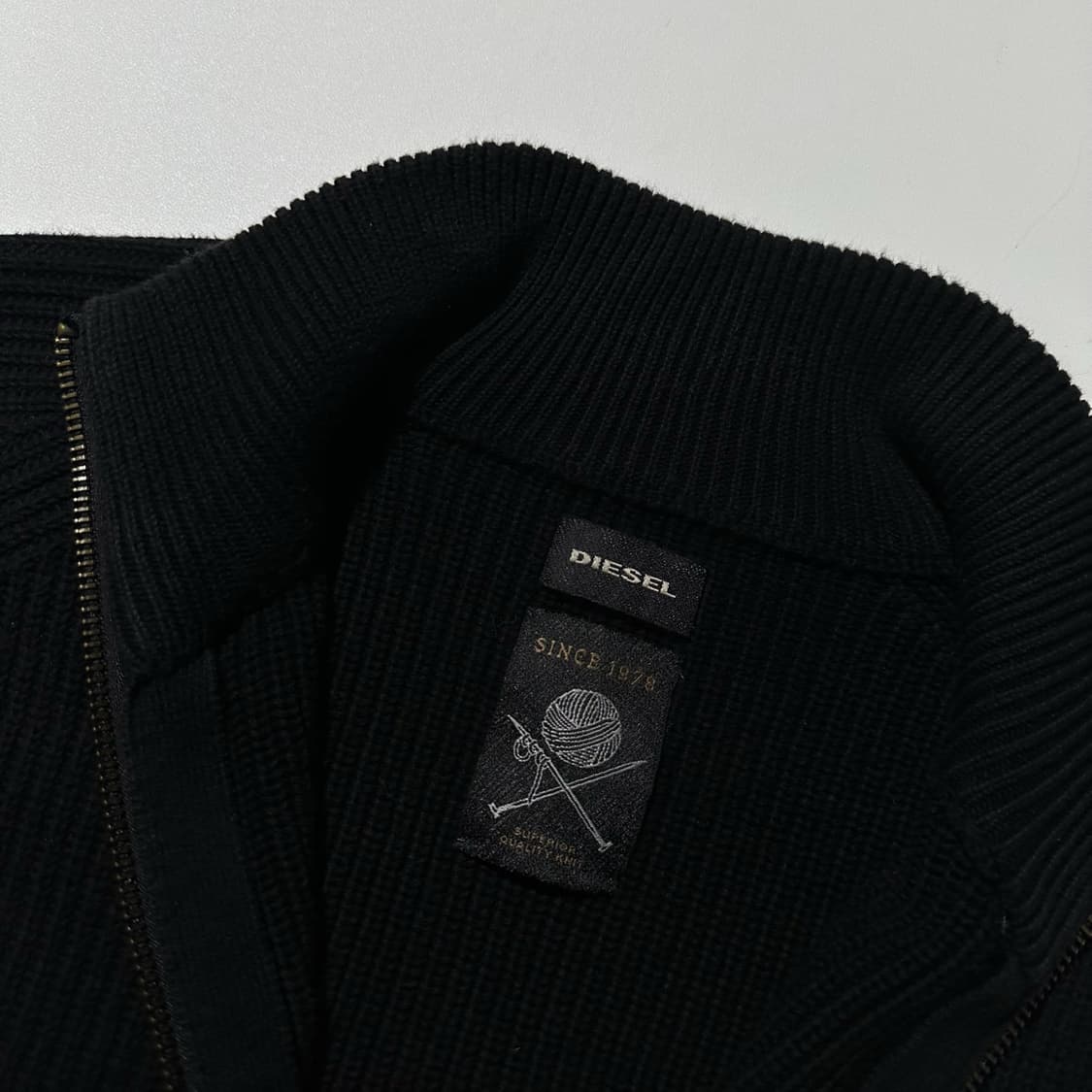 디젤 투웨이 니트 집업 가디건 블랙 상품이미지5