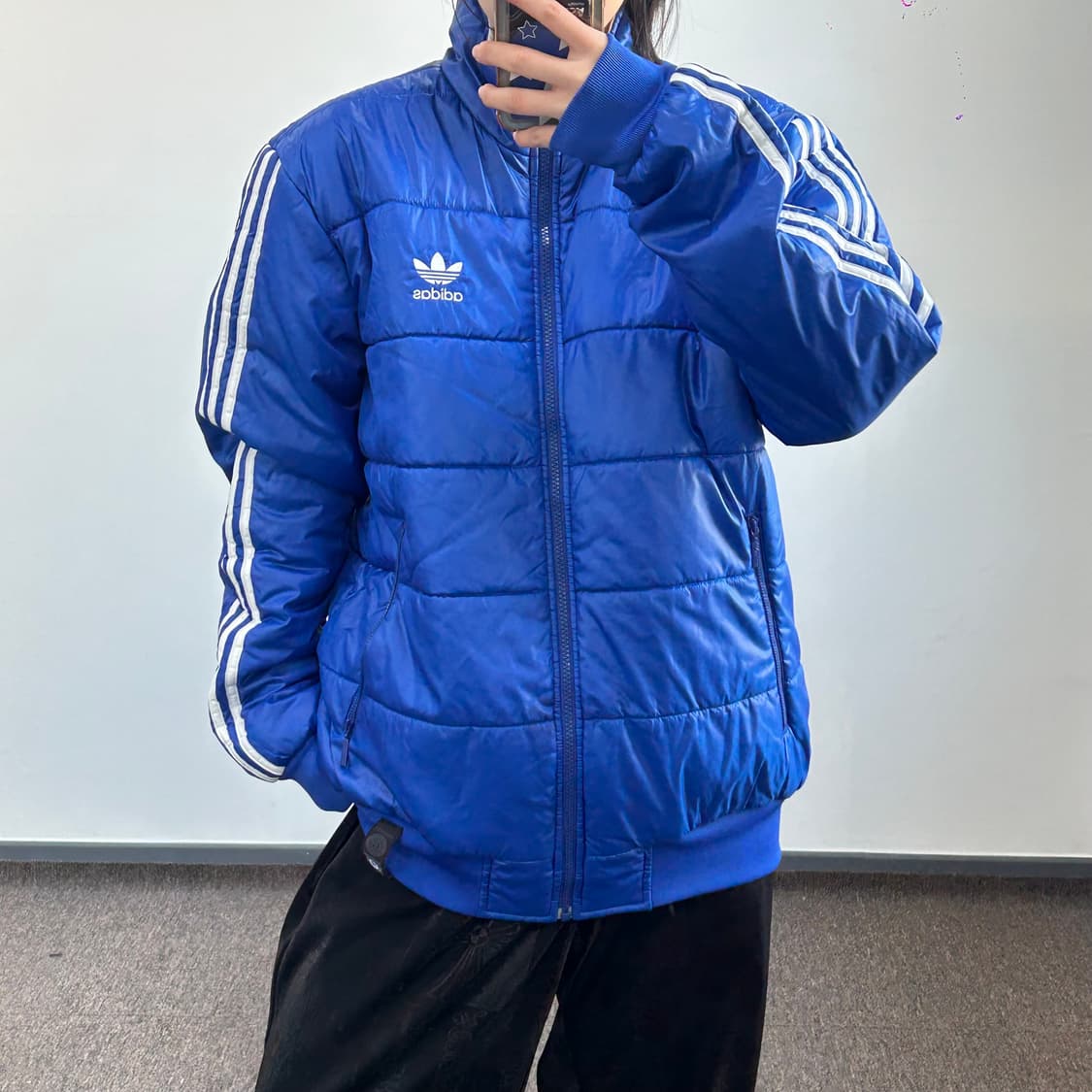 Adidas 아디다스 첼시FC 리버시블 파이어버드 블루 화이트 패딩 상품이미지2