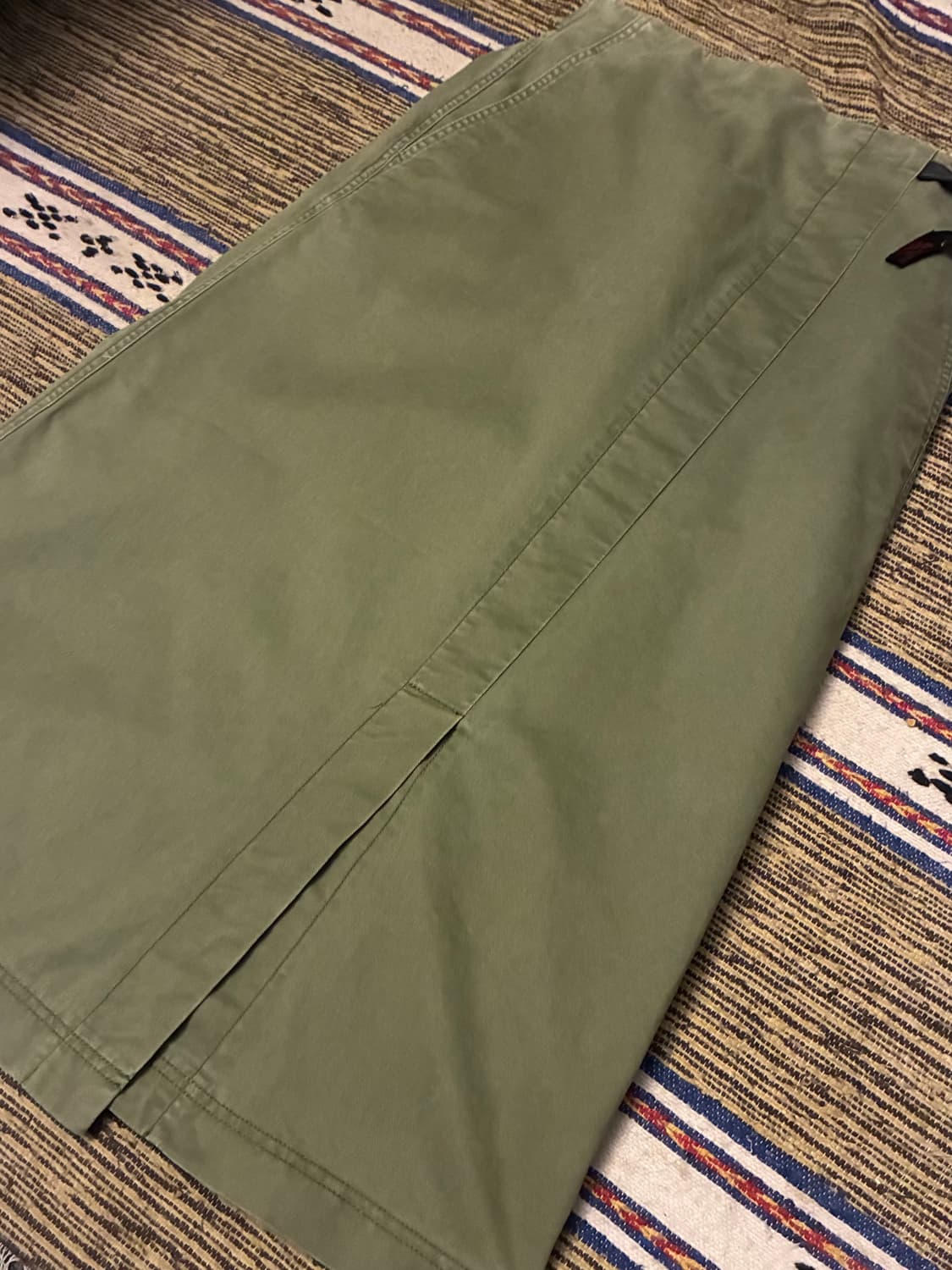 (F/M)그라미치 코튼 베이커 롱 스커트 치마 올리브카키 상품이미지3