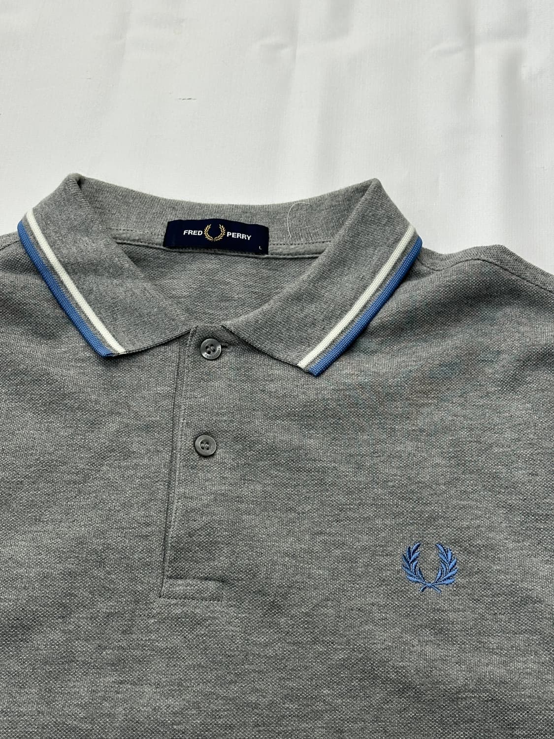 재팬 프레드페리 자수 카라 반팔티셔츠 폴로티 여름 베이직  L 상품이미지4