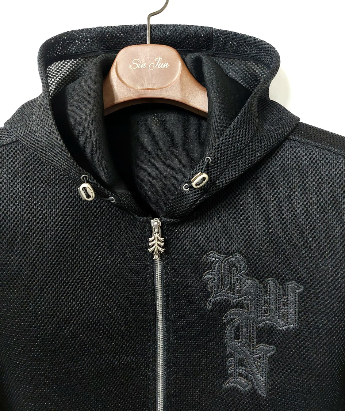 코오롱스포츠 가죽 메쉬 후드 집업 105 상품이미지1