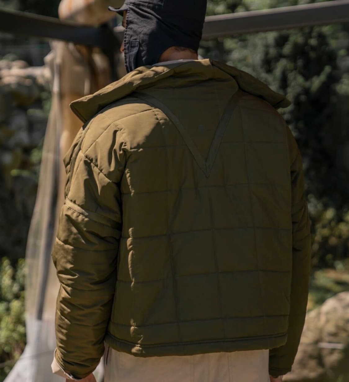 드니벨 2way 하이네크 숏패딩 - 카키, L 상품이미지9